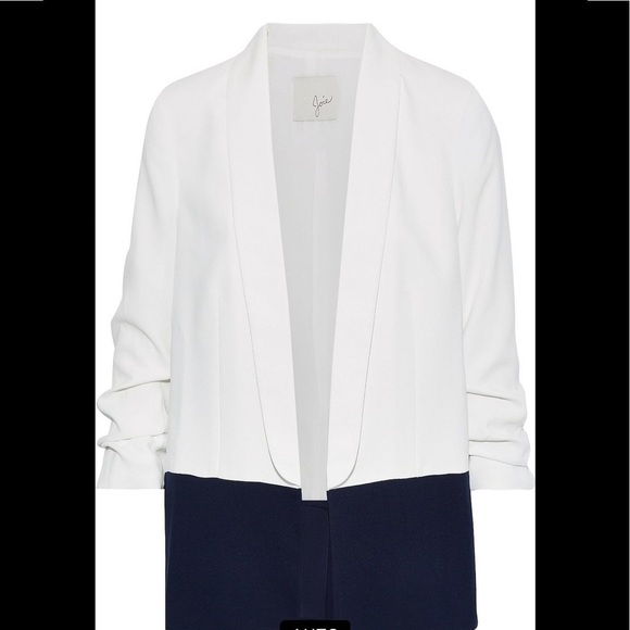 Joie Lollasa B Colorblock Jacket Black - White 8 - Picture 2 of 6